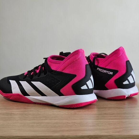 Adidas Predator Accuracy .3 Indoor Soccer Sala Shoes 9 Black Pink White GW7069 - Picture 6 of 12